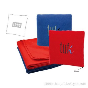 Dual-use Cushion & Blanket Combo for Travelling with Custom Logo for Promotional Gift Use Giveaways Gadgets for Events